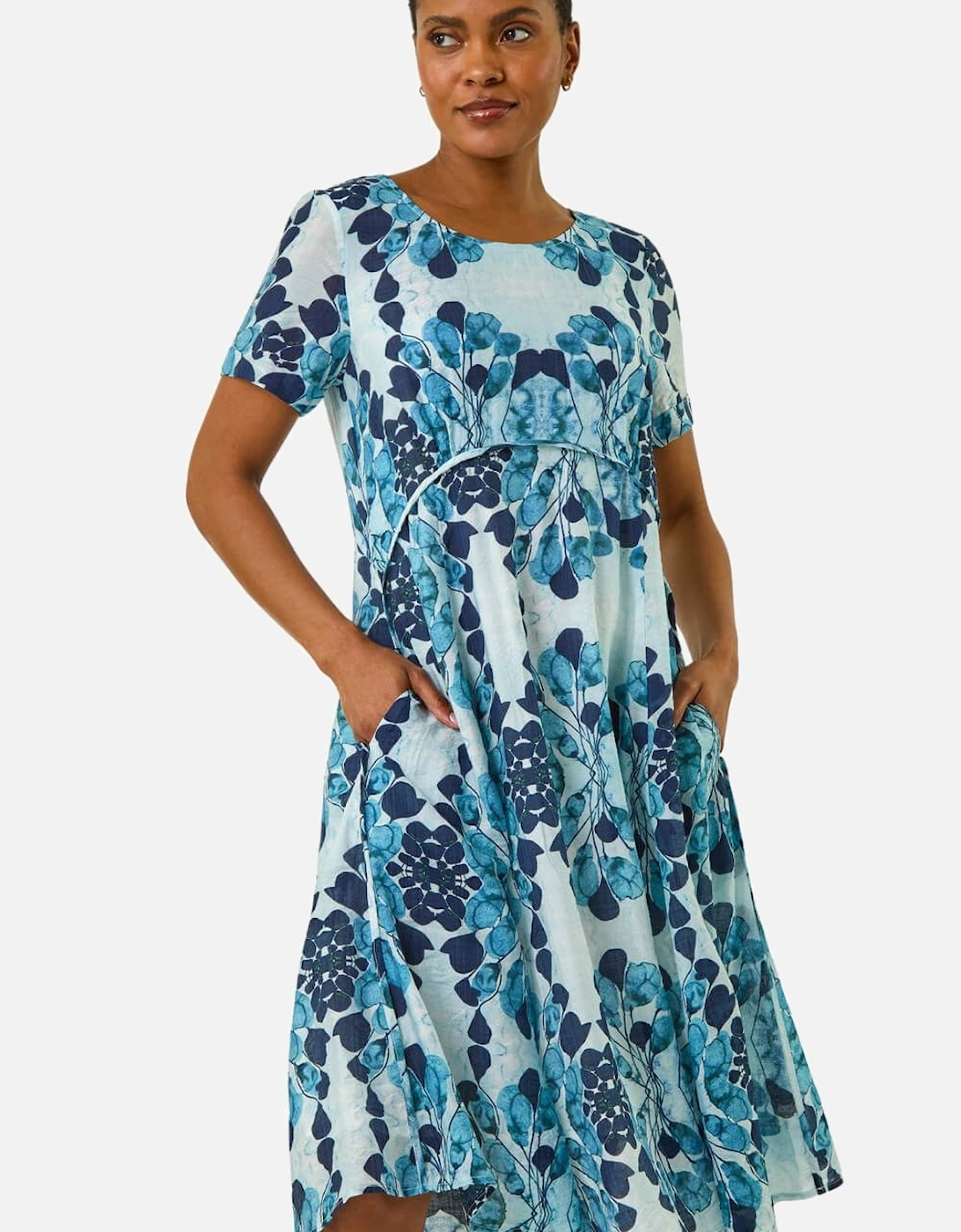 Abstract Print Smock Dress, 2 of 1