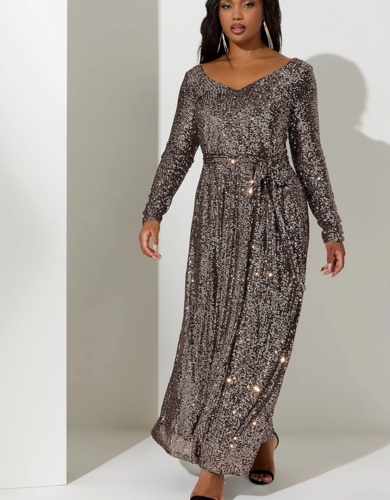 Sequin Maxi Dress
