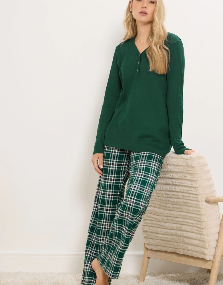 Tall Cotton Check Pyjama Bottoms