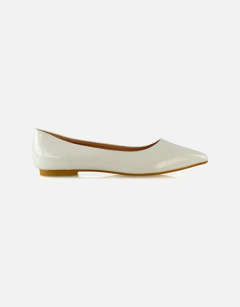 'Cordelia' Slip on Pointed Toe Flat Ballerina Pump Shoes