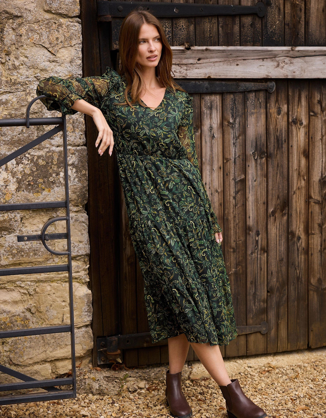 Floral Chiffon Dress, 2 of 1
