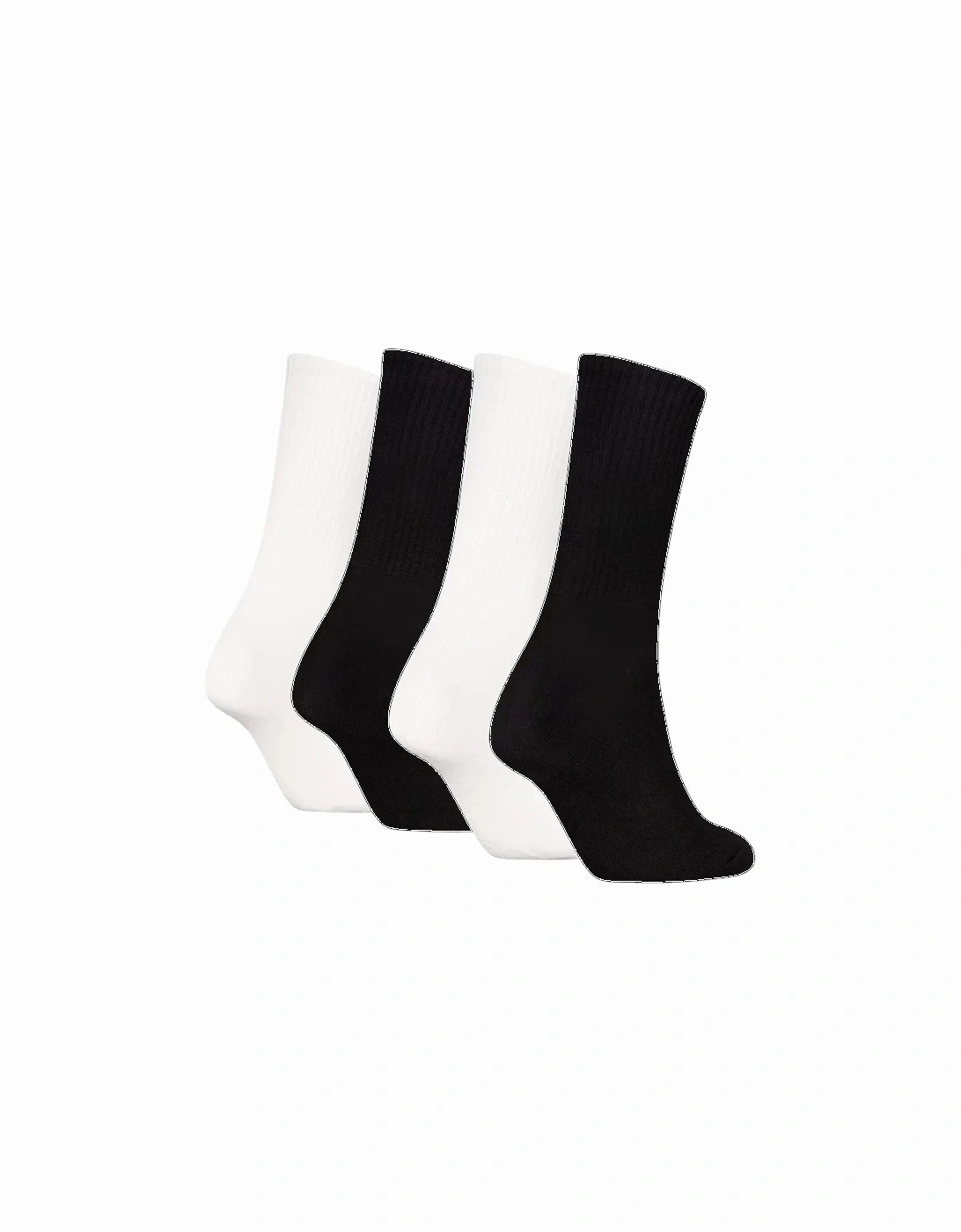 4-Pack CK Jeans Logo Women's Sports Socks Gift Tin, Black/White