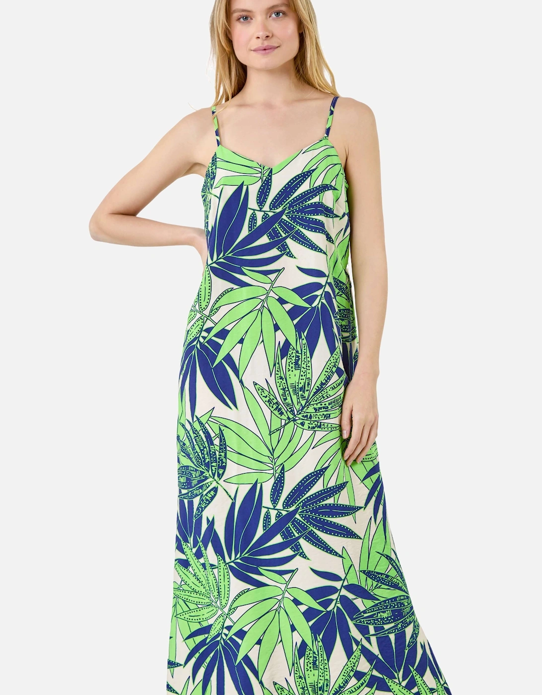 Tropical Palm Print Midi Dress, 2 of 1