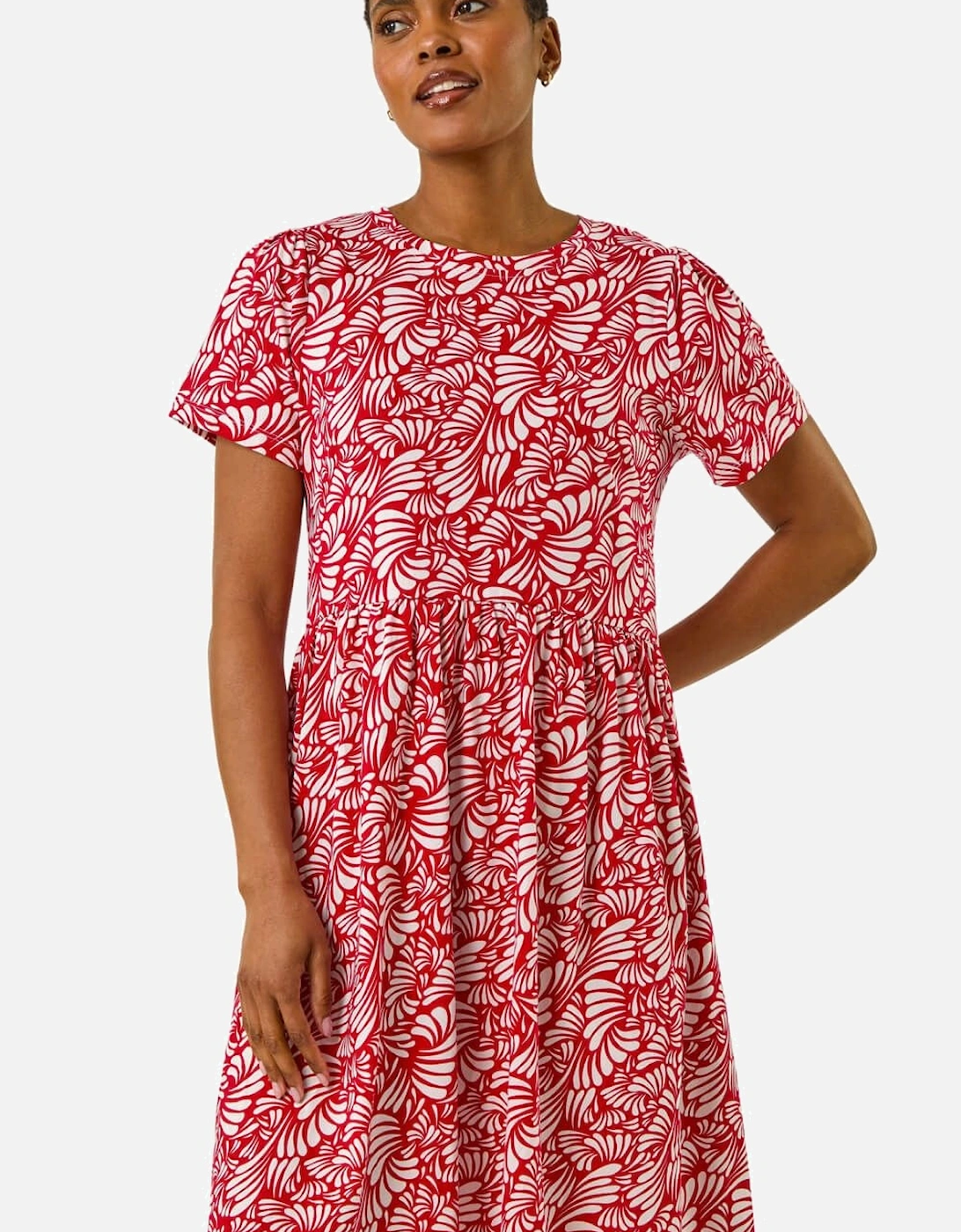 Abstract Print Jersey Dress, 2 of 1