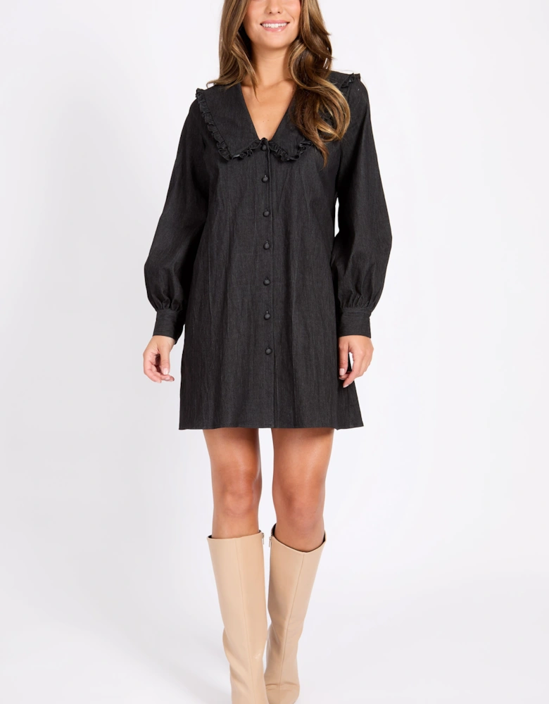 Black Denim Mini Dress