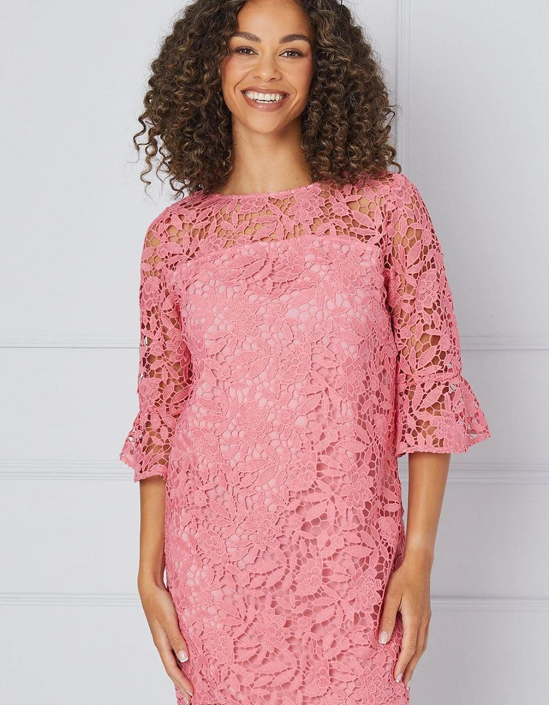 Petite Ruffle Sleeve Shift Dress, 2 of 1