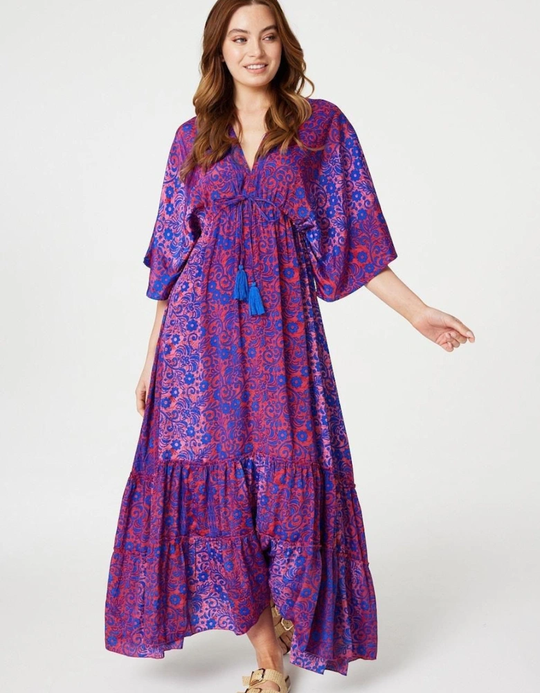 Floral Side Split Maxi Dress