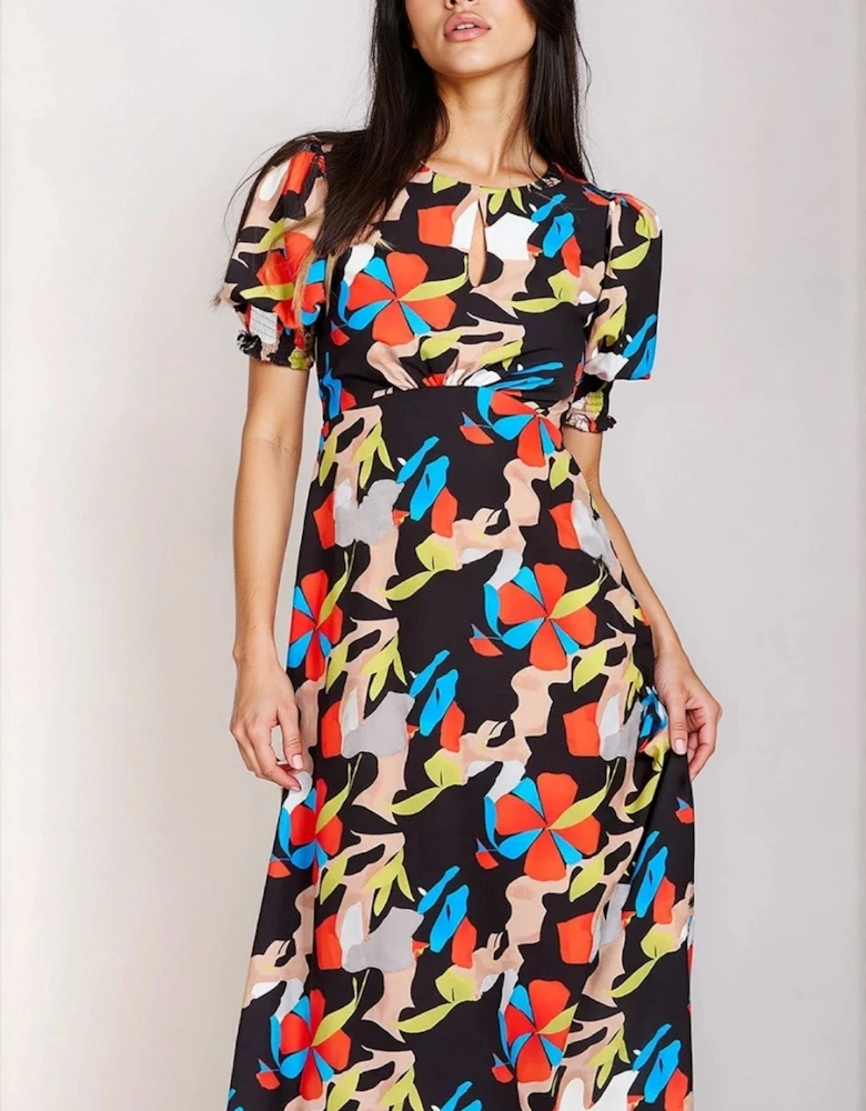 Multi Printed Midaxi Dress
