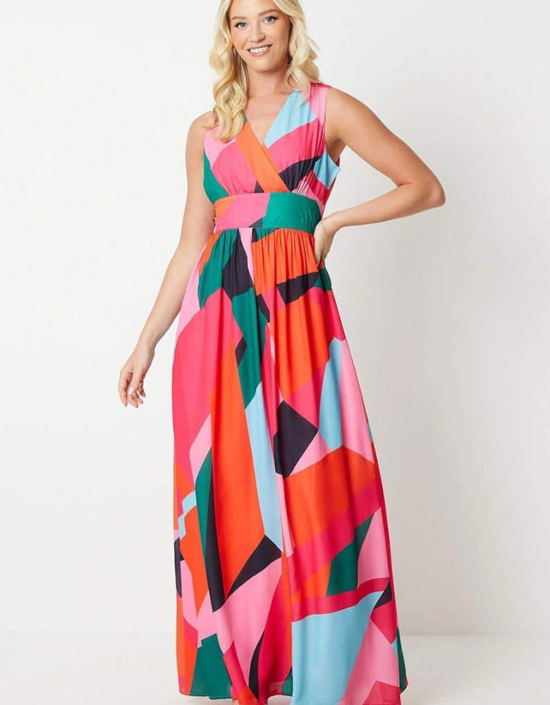 by Coast V Neck Full Skirted Maxi Dress