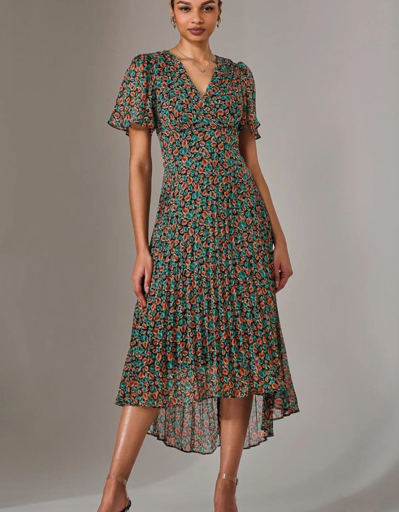 Charlotte Pleated Chiffon Midaxi Dress