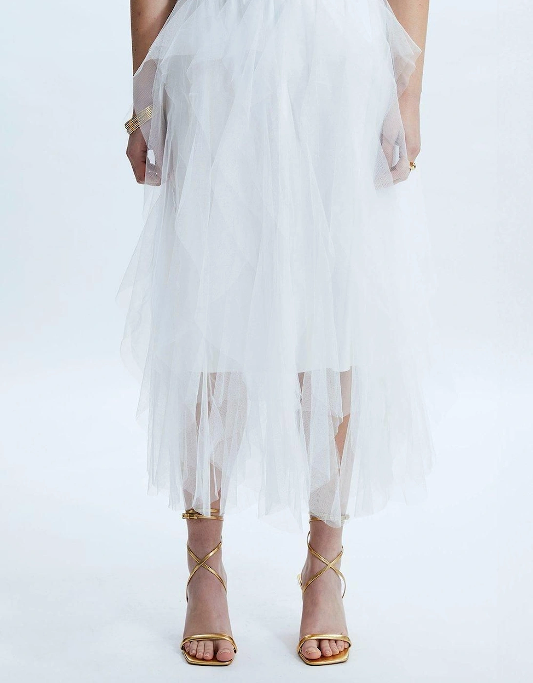Organza Ruffled Skirt White, 2 of 1