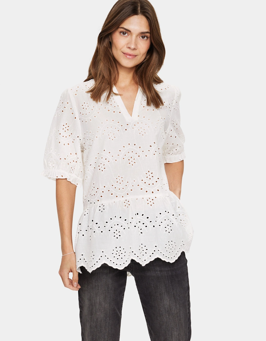 Geleksa V-Neck Blouse, 2 of 1