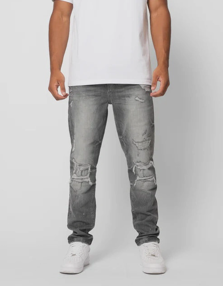 Scalino Ripped Jean - Grey