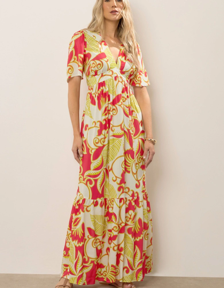 Tall Abstract Palm Maxi Dress