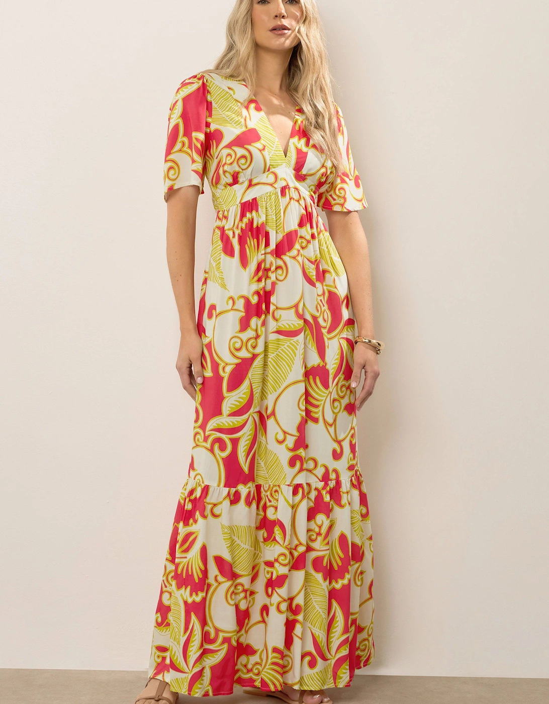 Tall Abstract Palm Maxi Dress, 2 of 1
