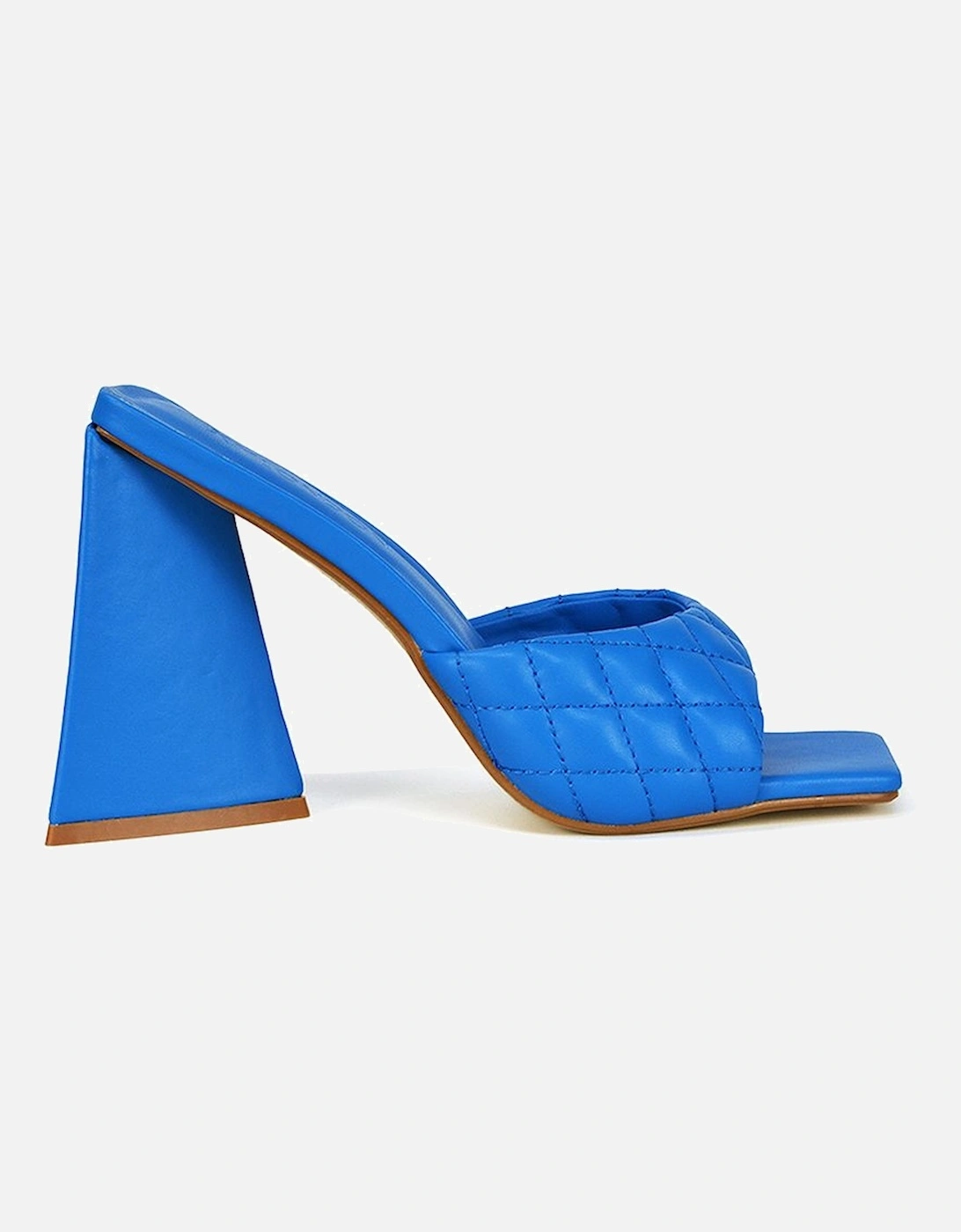 'Maylin' Quilted Square Toe Sculptured Flared High Heels, 2 of 1