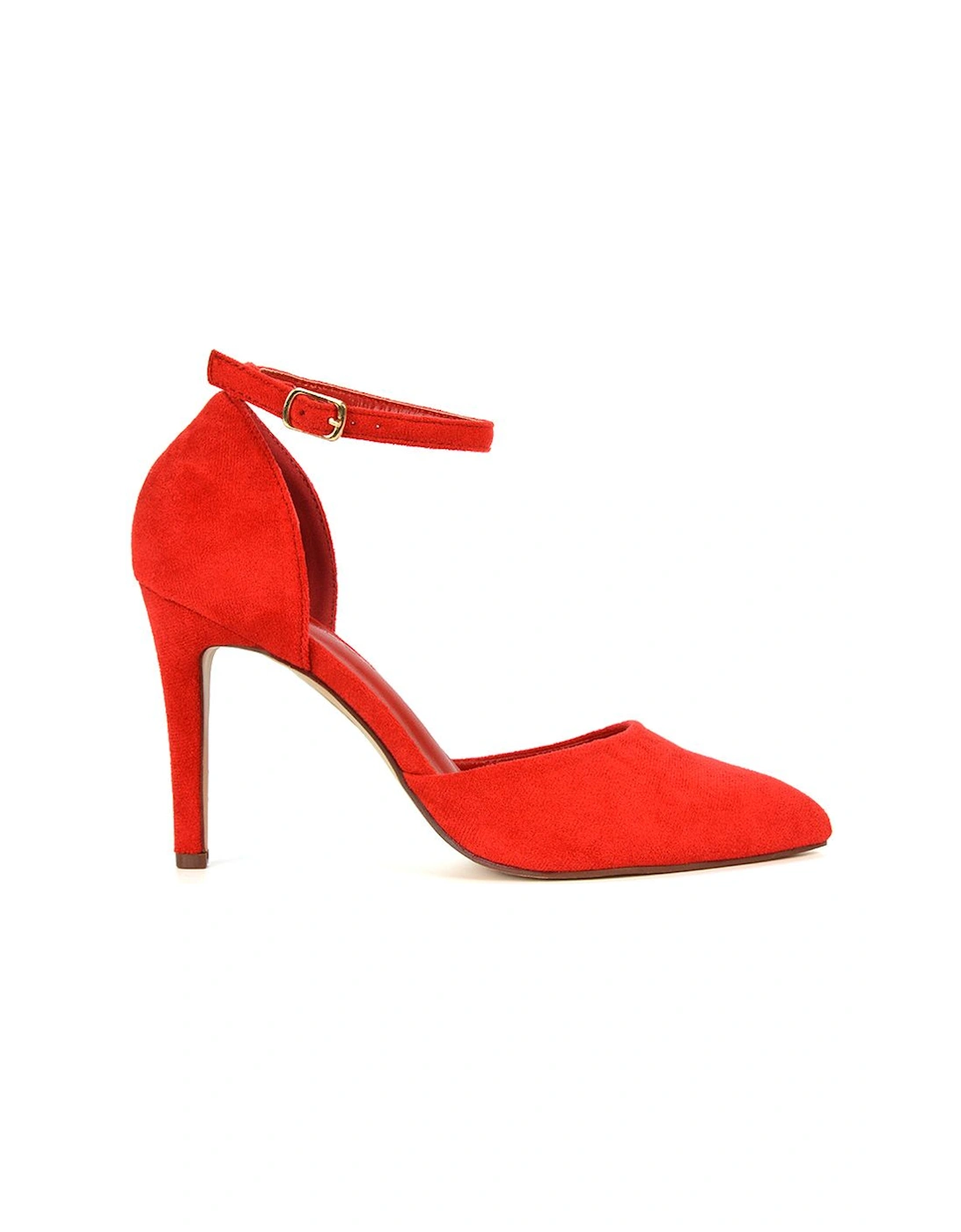 'Claire' D'Orsay Point Toe Ankle Strap Stiletto Heel Court Shoes, 2 of 1