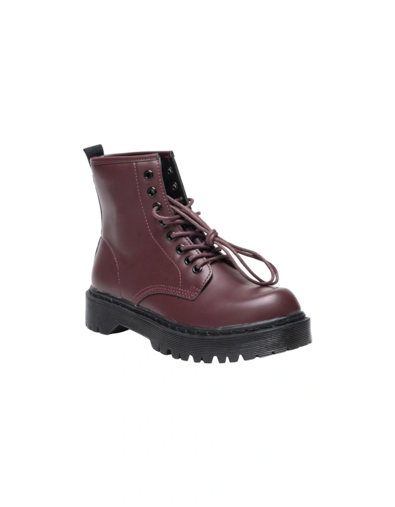 Women Classic Boots Smooth Finish Lace Up Ankle Boots