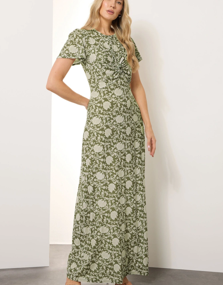 Tall Floral Ruched Maxi Dress