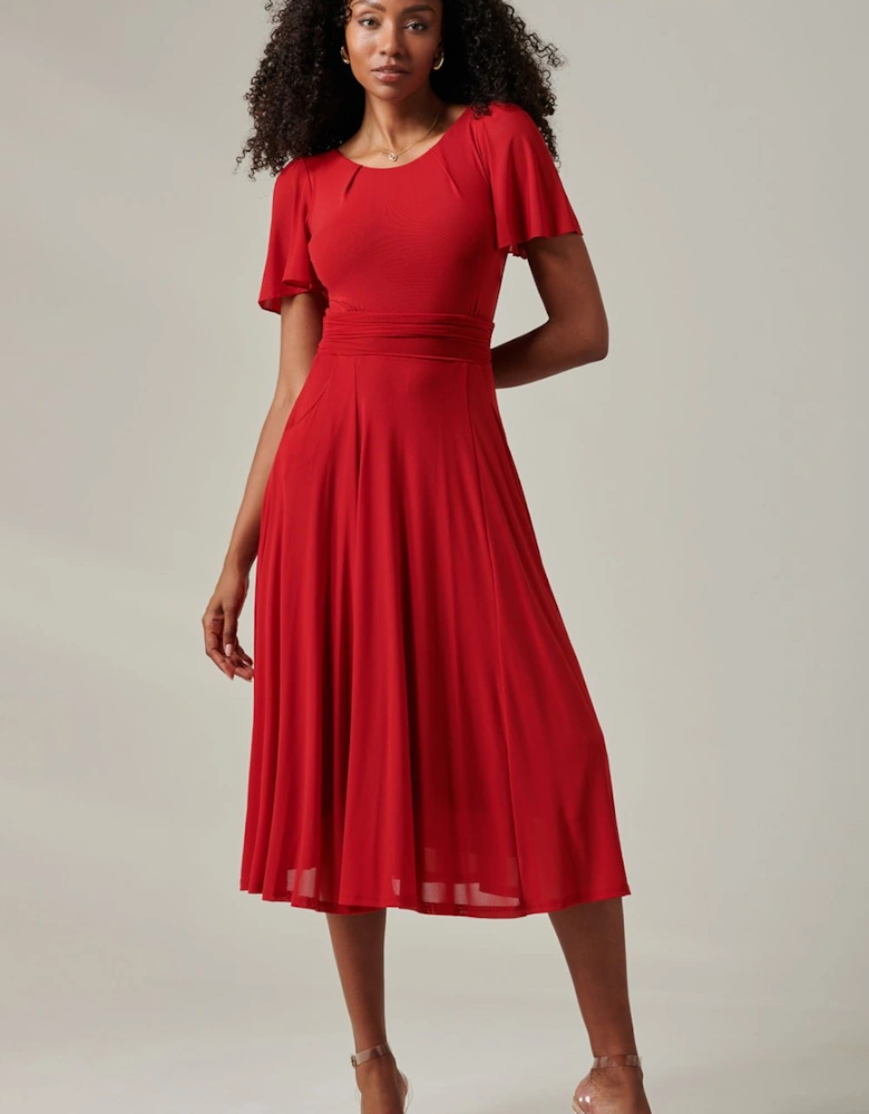 Ayla Plain Mesh Maxi Dress