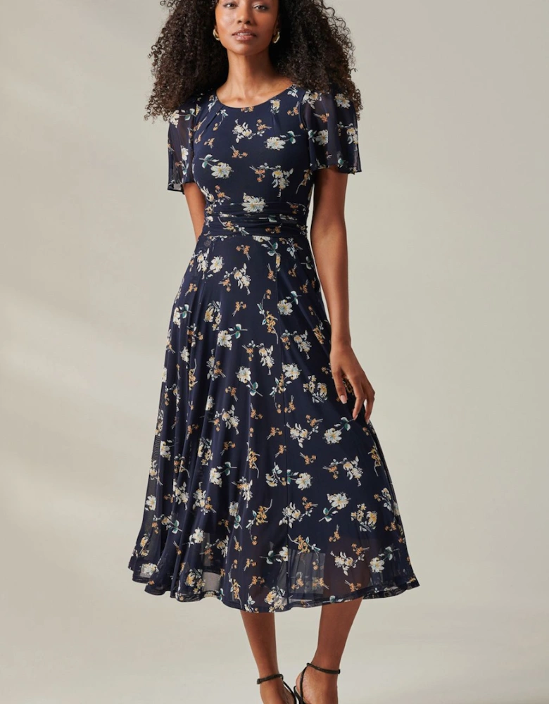 Harlie Floral Mesh Maxi Dress