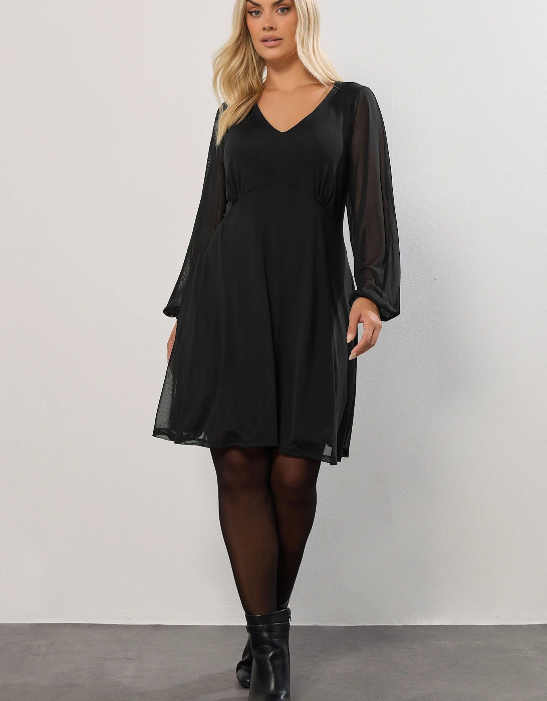 Mesh Sleeve Mini Dress, 2 of 1