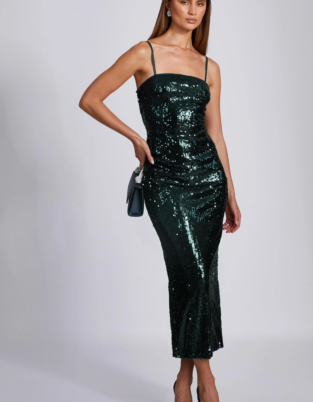 Green Sequin Midaxi Dress, 2 of 1