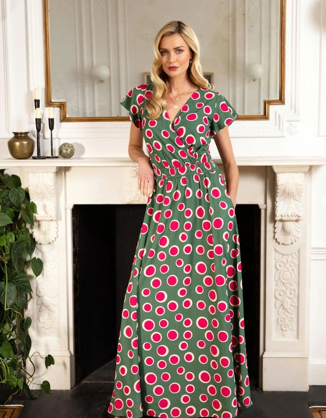 Chiffon Wrap Top Maxi Dress, 2 of 1