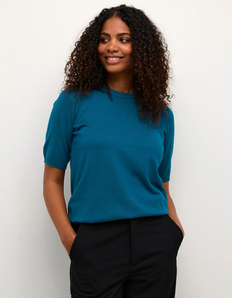 Lizza Short Sleeve Crew Neck Pullover Plain