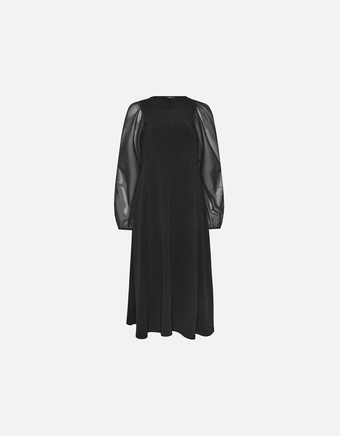 Mesh Sleeve Midi Dress, 2 of 1