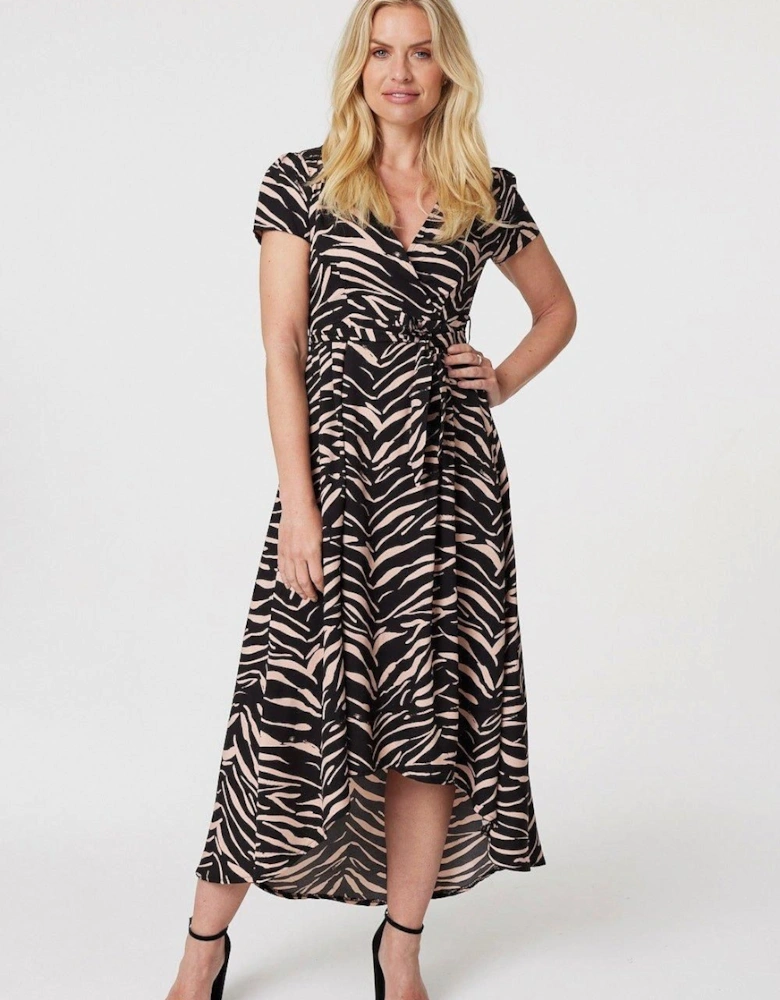 Printed High Low Maxi Dress
