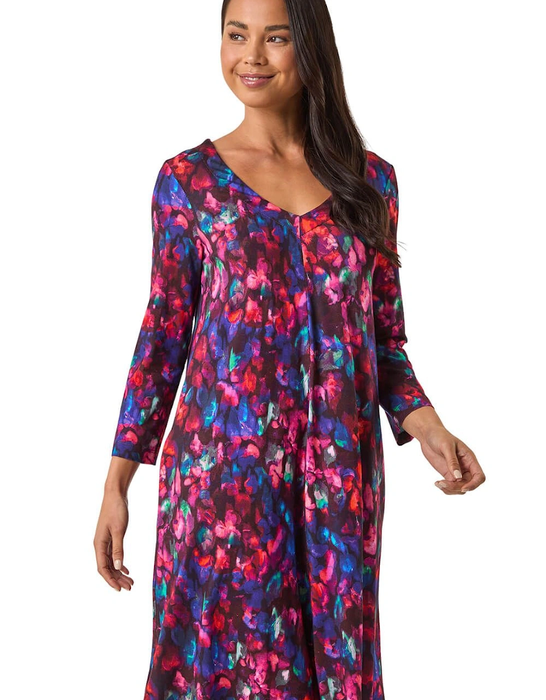 Petite V-Neck Swing Dress, 2 of 1