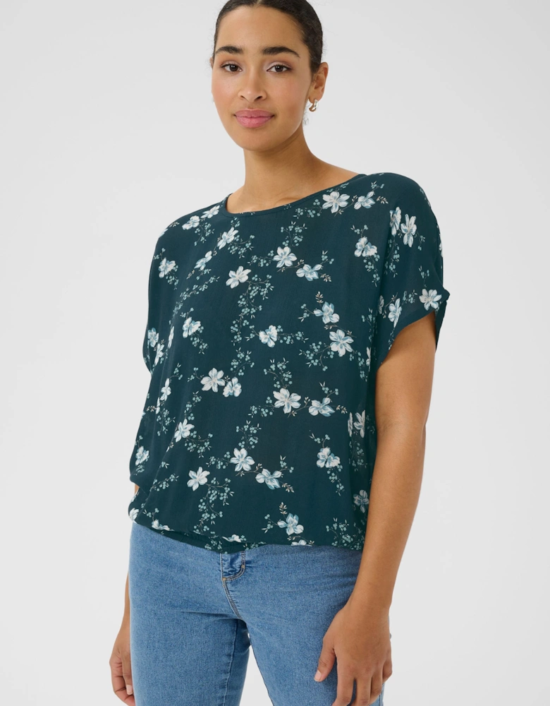 KAlokia Short Sleeve Printed Blouse