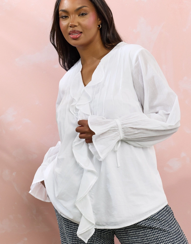 Ruffle Tie Detail Blouse
