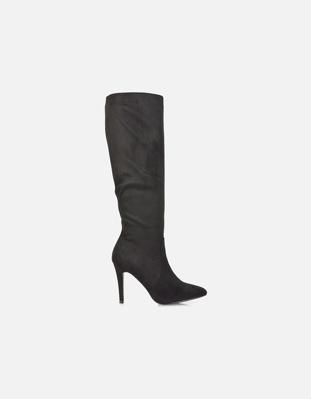 'Savvy' Pointed Toe Long Knee High Stiletto Heeled Boots, 2 of 1