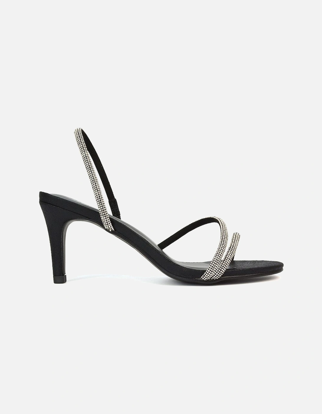 'Polly' Slingback Strappy Diamante Stiletto High Heel Sandals, 2 of 1