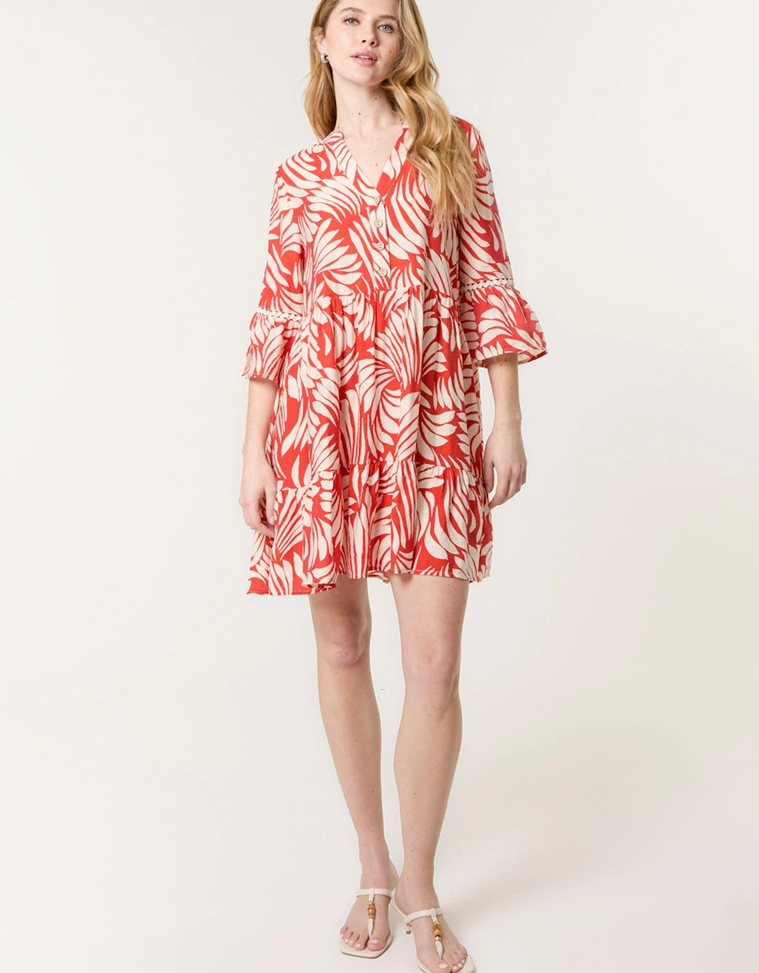 Orange Ric Rac Smock Shirt Dress, 2 of 1