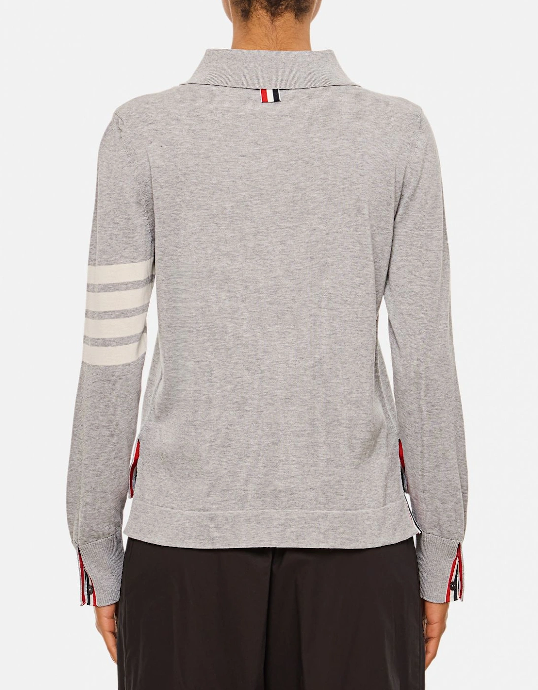 Button-Up Long Sleeve Knit Shirt with Fine Knit Stitching