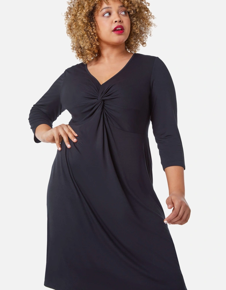Curve Twist Front Detail Dress