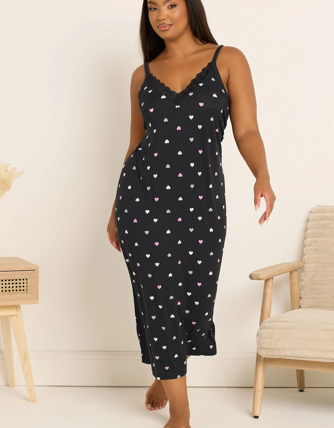 Heart Soft Touch Chemise Nightdress, 2 of 1