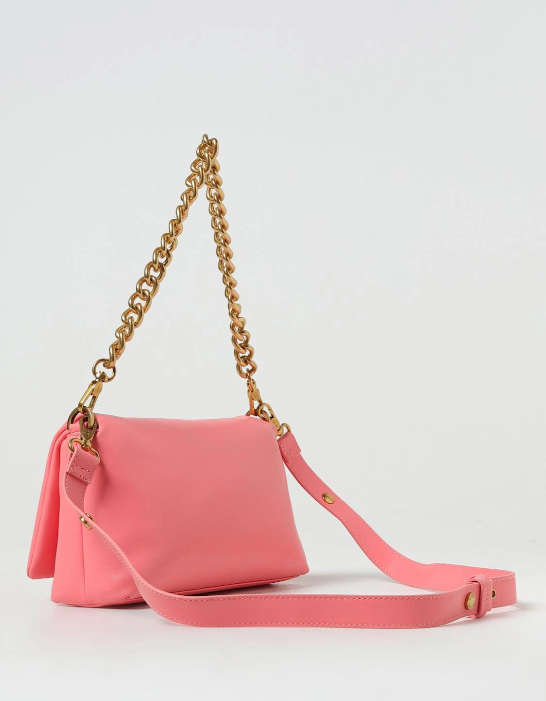 Chain Strap Leather Shoulder Bag