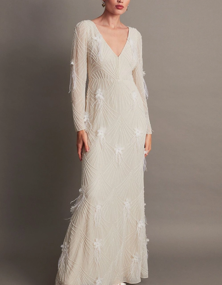 Florence Embellished Bridal Dress Ivory