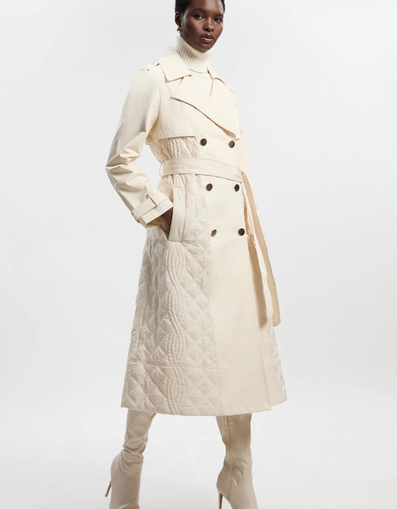 Quilted Trench Coat
