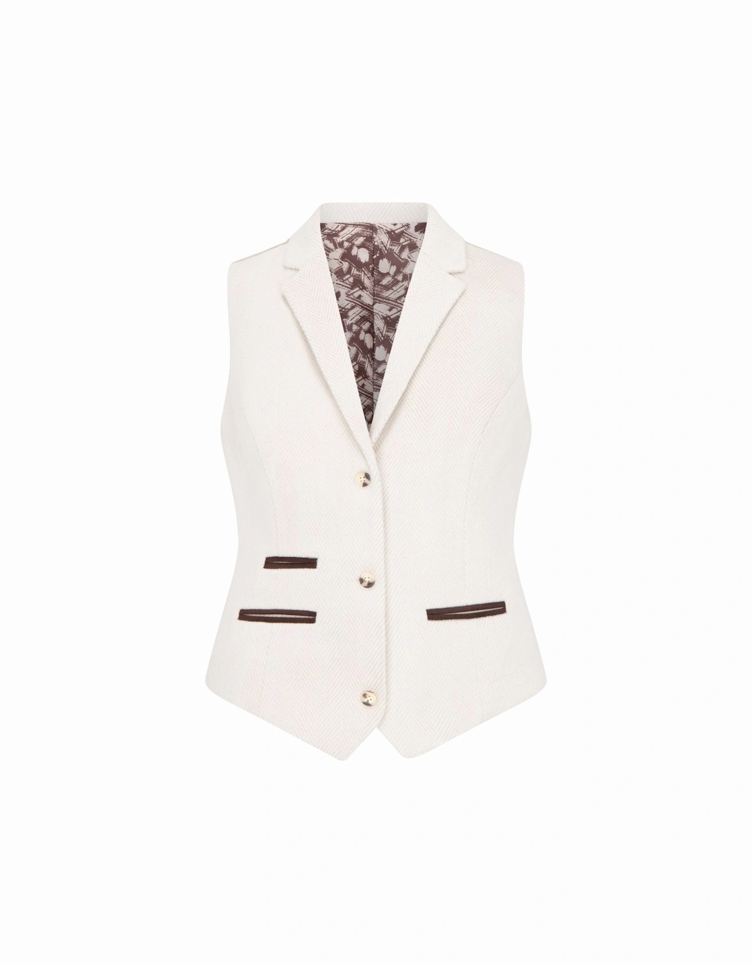Women's Tailored Fit Wool Blend Tweed Waistcoat, 2 of 1