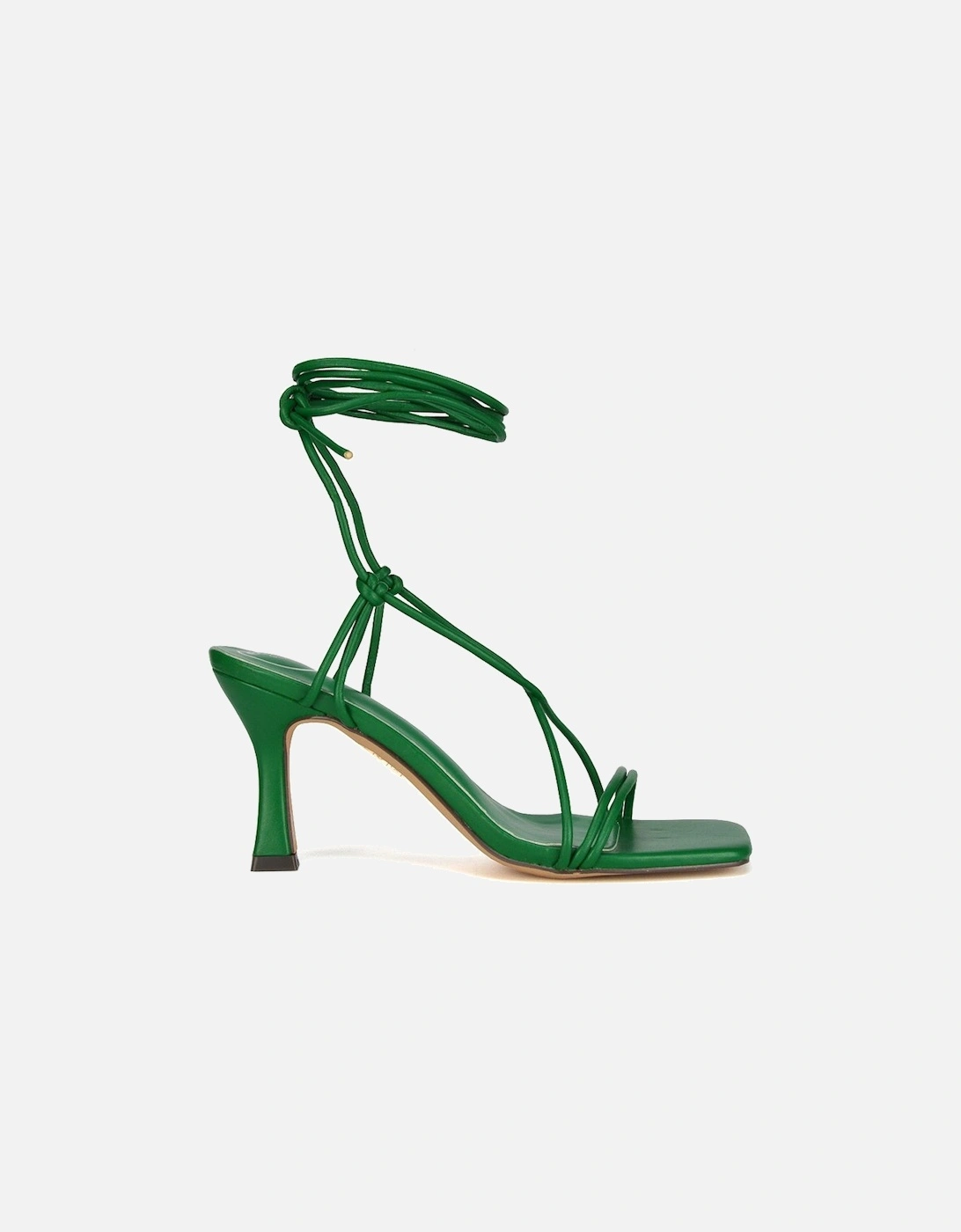 'Callie' Lace Up Square Toe Mid High Heel Sandals, 2 of 1