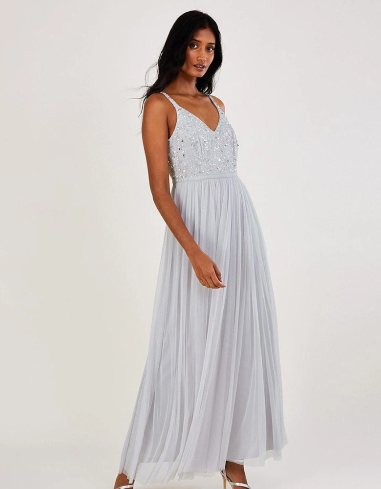 'Autumn' Embellished Maxi Dress