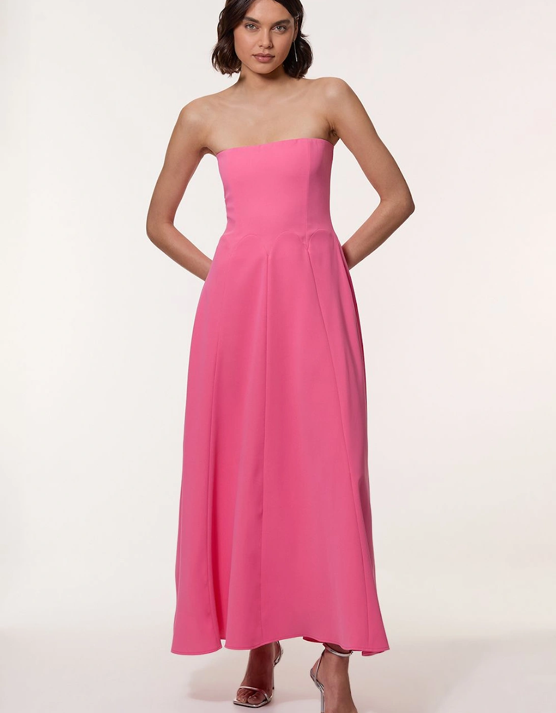 Soft Tailored Bandeau Midi Dress, 2 of 1