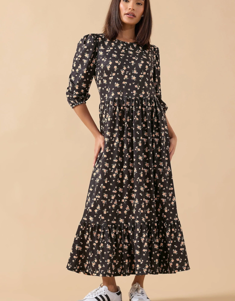 Petite Ditsy Tiered Dress