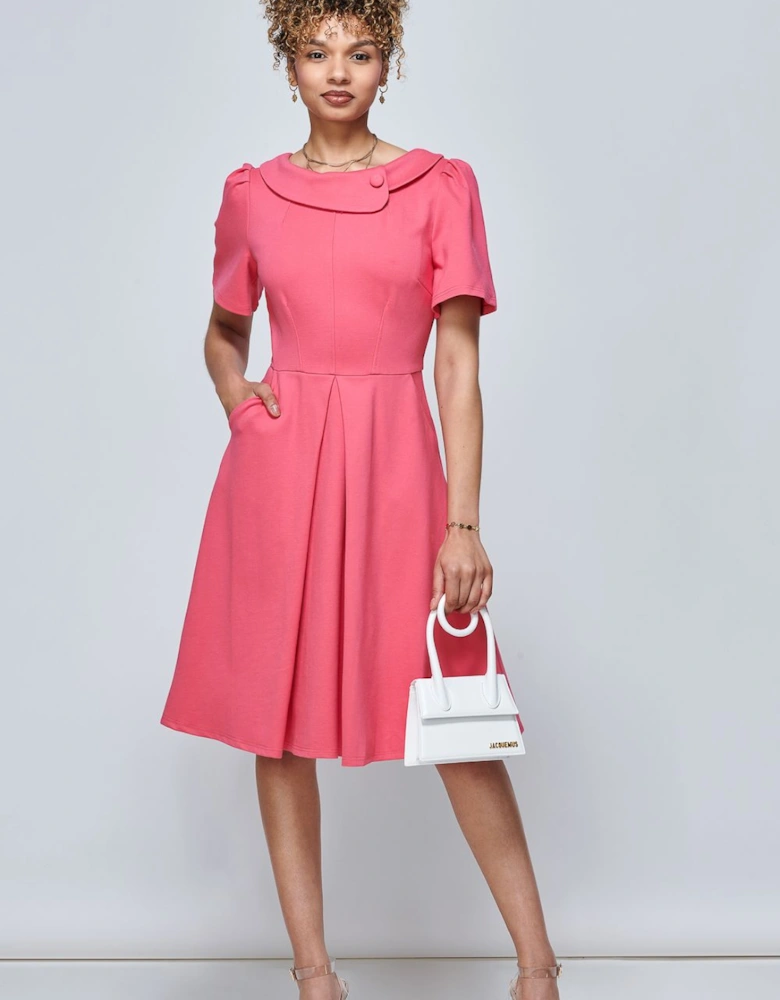 Valencia Button Collar Dress