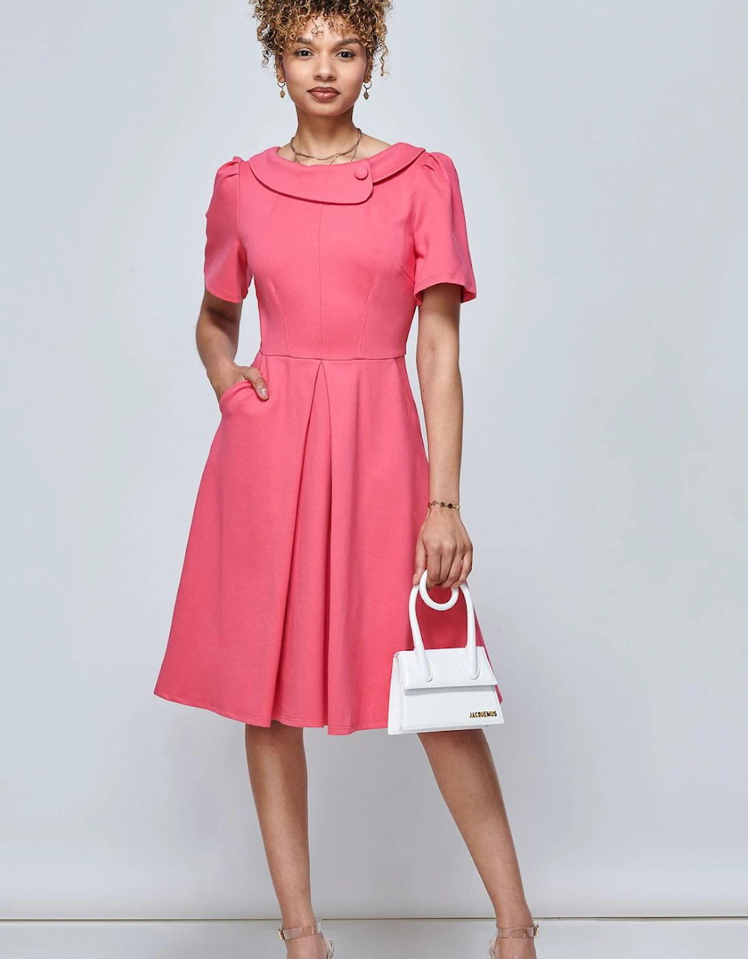 Valencia Button Collar Dress, 2 of 1